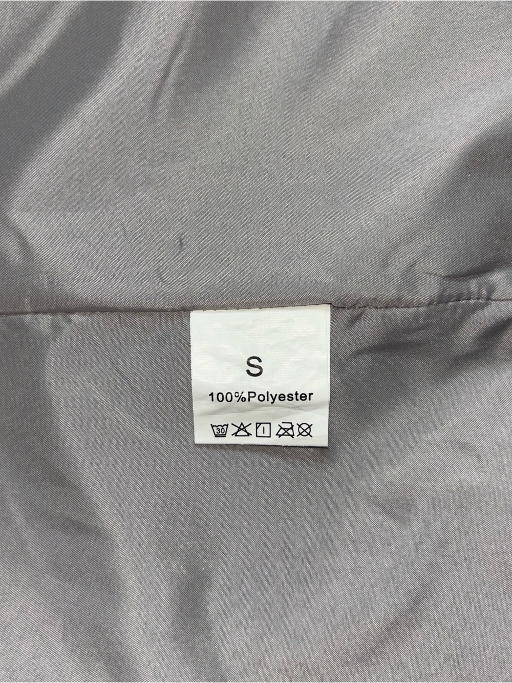 Gray Herringbone Collarless Pea Coat - Picture 7 of 7